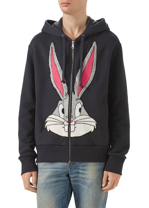 gucci bugs bunny hoodie|Bugs Bunny zip front hoodie.